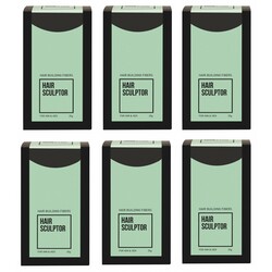 Hair Sculptor Fibres capillaires brun foncé 6 pièces PACK AVANTAGE !