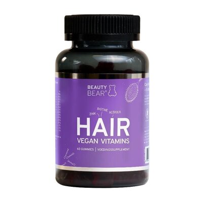 Beauty Bear Vitaminas para el cabello, 60 gomitas