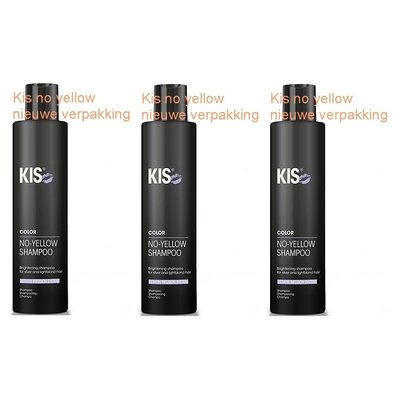 KIS No Yellow Shampoo, 3 x 250 ml NIEUW! VOORDEELPAKKET!
