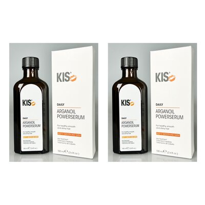 KIS Suero de aceite de argán diario Powerserum, paquete económico de 2 x 100 ml.