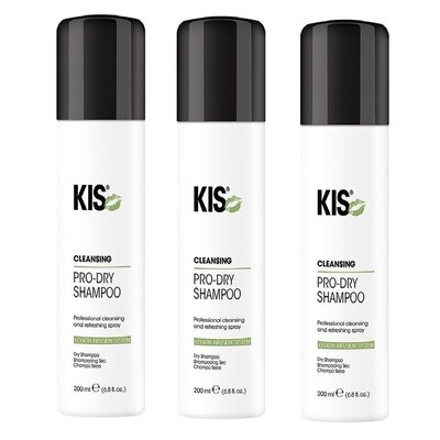 KIS Champú Pro-Dry, paquete económico de 3 x 200 ml.