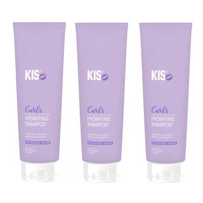 KIS Curls Hydrating Shampoo, 3 x 300 ml VORTEILSPAKET!