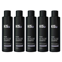 KIS Shampoing No Yellow, 5 x 250 ml PACK ÉCONOMIQUE !