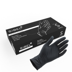 Sibel Latexhandschuhe, wiederverwendbar, Farbe Schwarz, 20 Stück