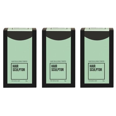 Hair Sculptor Fibres capillaires brun foncé pour la construction capillaire - Pack Avantage 3 pièces !