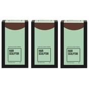 Hair Sculptor Hair Building Medium Brown Fibers, 3 pieces 25 grams VALUE PACK!