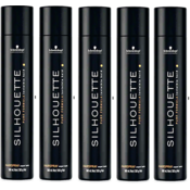 Schwarzkopf Lot de 5 laques Silhouette Super Hold de 500 ml, PACK ÉCONOMIQUE !