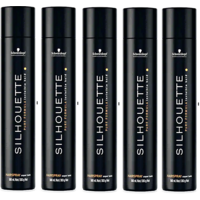 Schwarzkopf Lot de 5 laques Silhouette Super Hold de 500 ml, PACK ÉCONOMIQUE !