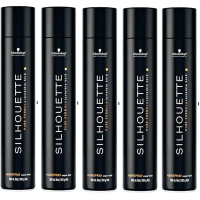 Schwarzkopf 5 x 500 ml Silhouette Hairspray Super Hold, CONFEZIONE RISPARMIO!