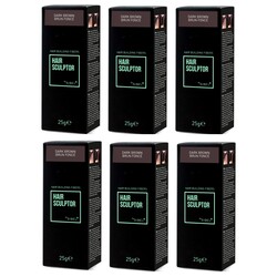 Hair Sculptor Hair Building Donker Bruin Fibres 6 Stuks VOORDEEL PAKKET!