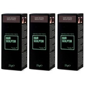 Hair Sculptor Fibre volumizzanti per capelli, castano scuro, confezione convenienza da 3 x 25 grammi!