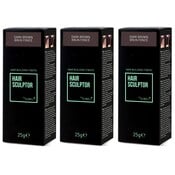 Hair Sculptor Haarverdichtungsfasern in Dunkelbraun, 3 x 25 Gramm Sparpackung!
