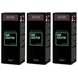 Hair Sculptor Fibre volumizzanti per capelli, castano scuro, confezione convenienza da 3 x 25 grammi!