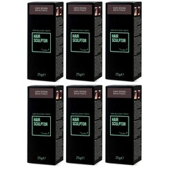 Hair Sculptor Hair Building Dark Brown Fibres, 6x25 grams VALUE PACK!