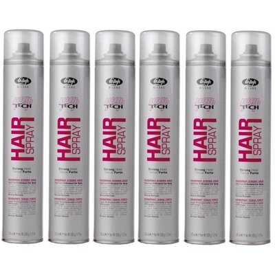 Lisap High Tech Hair Spray Strong, 6x500ml VALUE PACK!