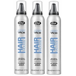 Lisap High-Tech-Haarmousse-Gel, 3 x 300 ml Sparpackung!