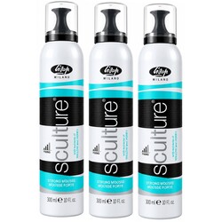 Lisap Sculture Strong Mousse 3x300ml PACK ÉCONOMIQUE !
