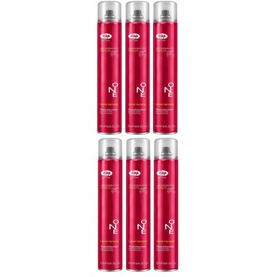 Lisap ¡Paquete económico de laca para el cabello Lisynet One de fijación fuerte, 6 x 500 ml!