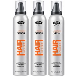 Lisap High Tech Hair Mousse Brushing, 3x300ml VALUE PACK!