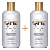 CHI Keratin Reconstructing Shampoo, 2 x 355 ml SPARPAKET!