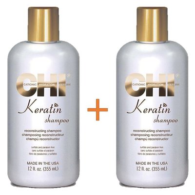 CHI Keratin Reconstructing Shampoo, 2 x 355 ml SPARPAKET!