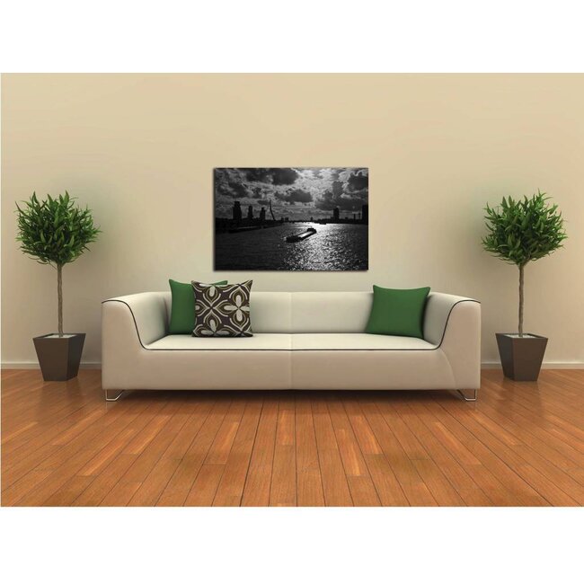 Rotterdam skyline vanaf de maas