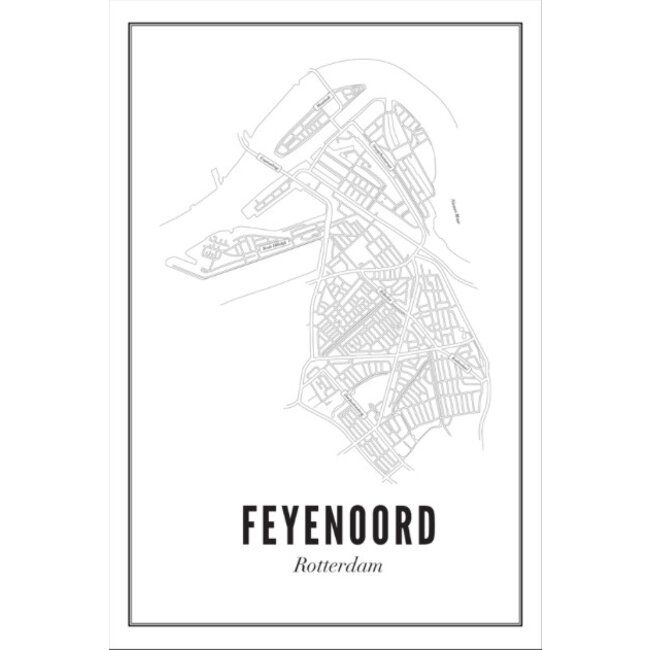 Wijck Feijenoord | Rotterdam | A4 Poster