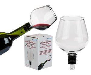krijgen draadloze dubbele Wijnglas klikt op wijnfles | Groot wijnglas | 75cl | Wijnliefhebber | - KKEC