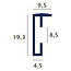 Aluminium lijst mat zilver – 60x80cm