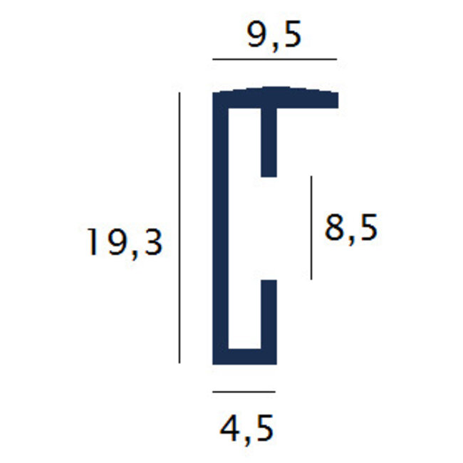 KKEC Lijsten Aluminium lijst mat zilver – 70x100cm