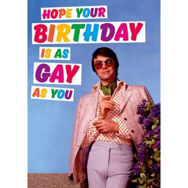 Hope your birthday is as gay as you