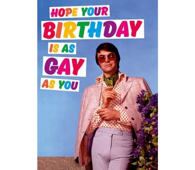 Hope your birthday is as gay as you