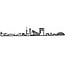 Cityshapes Skyline Rotterdam - zwart mdf 90cm