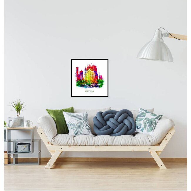 Rotterdam poster | Witte huis | Pop art poster | 30x30