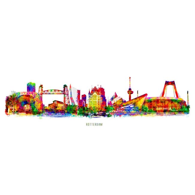 Rotterdam Skyline - Pop Art