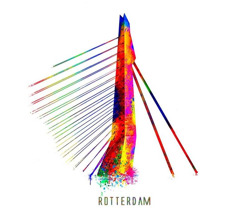 Erasmusbrug - Rotterdam | Pop art print