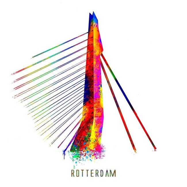 Erasmusbrug - Rotterdam | Pop art print