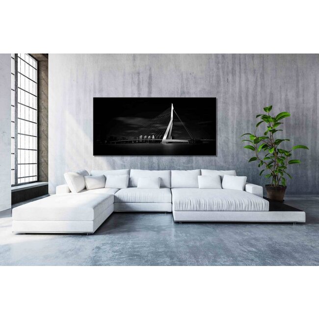 Erasmusbrug Zwart wit | Rotterdam skyline