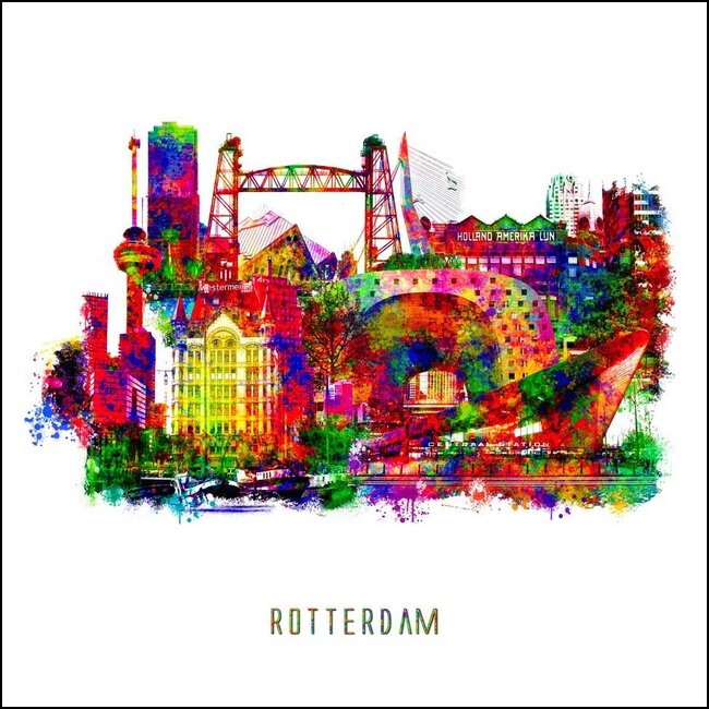 Rotterdam poster | collage | Pop art poster | 30x30