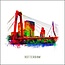 Rotterdam poster | Willemsbrug | Pop art poster | 30x30