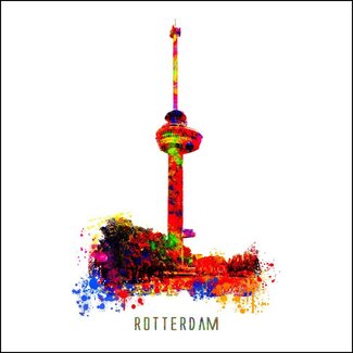 Rotterdam poster | Euromast | Pop art poster | 30x30
