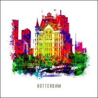 Rotterdam poster | Witte huis | Pop art poster | 30x30