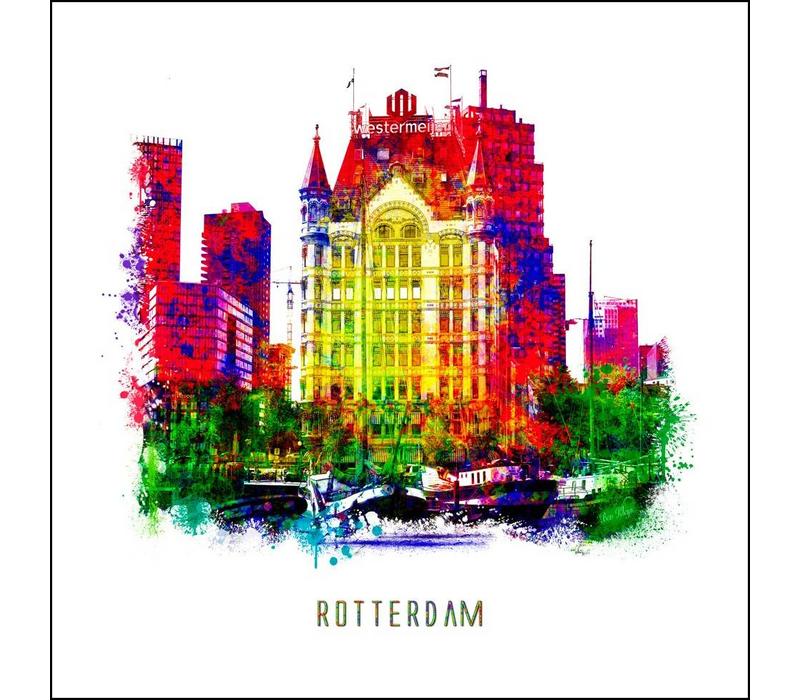 Rotterdam poster | Witte huis | Pop art poster | 30x30