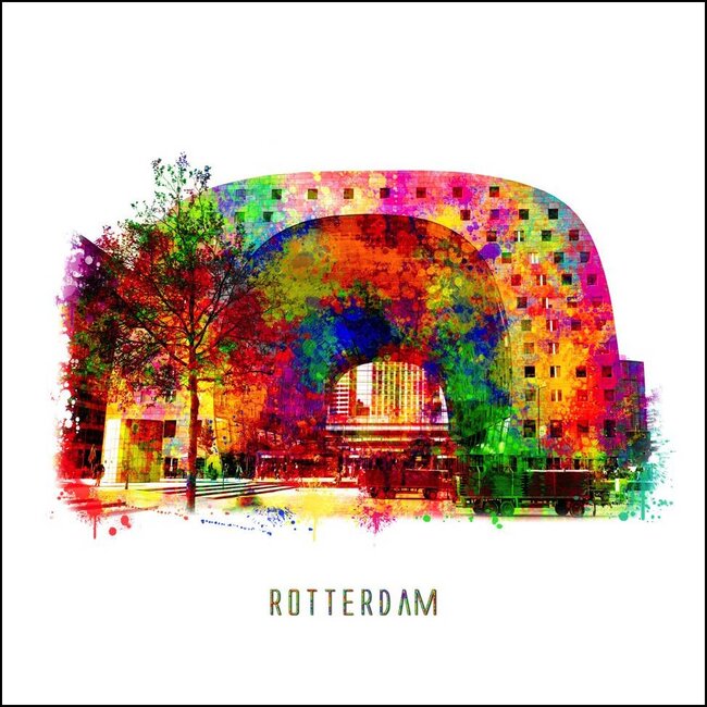 Rotterdam poster | Markthal | Pop art poster | 30x30