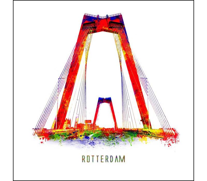Rotterdam poster | Willemsbrug 2 | Pop art poster | 30x30