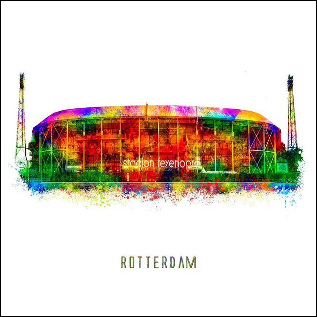 Rotterdam poster | De Kuip | Pop art poster | 30x30