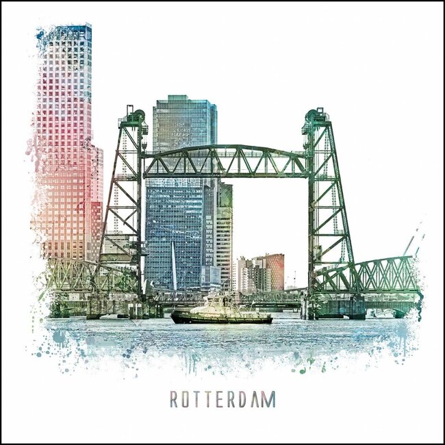 Rotterdam poster | De Hef | vintage poster | 30x30