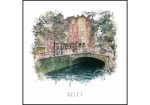 Ben Kleyn Delft 1 - vintage poster 30x30