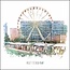 Markthal en Markt | Vintage poster | 30x30 cm