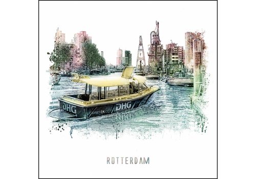 Ben Kleyn Watertaxi - Rotterdam| Vintage poster | 30x30 cm